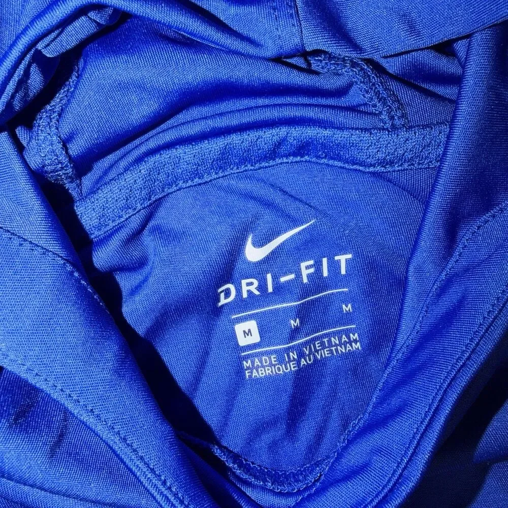 Nike Elite Long Sleeve Blue Dri-Fit Hoodie Boys Medium